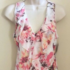 IZ BYER BLOUSE, BACK LACE DETAIL, SMALL, NWT